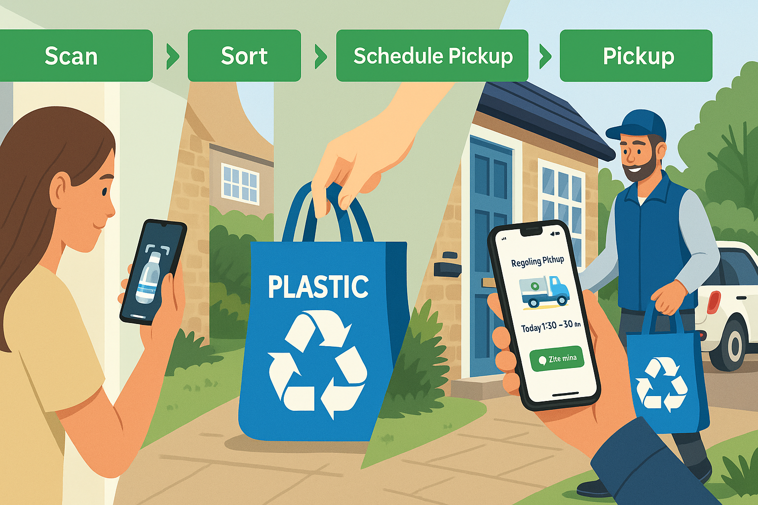 On-demand pickup flow diagram
